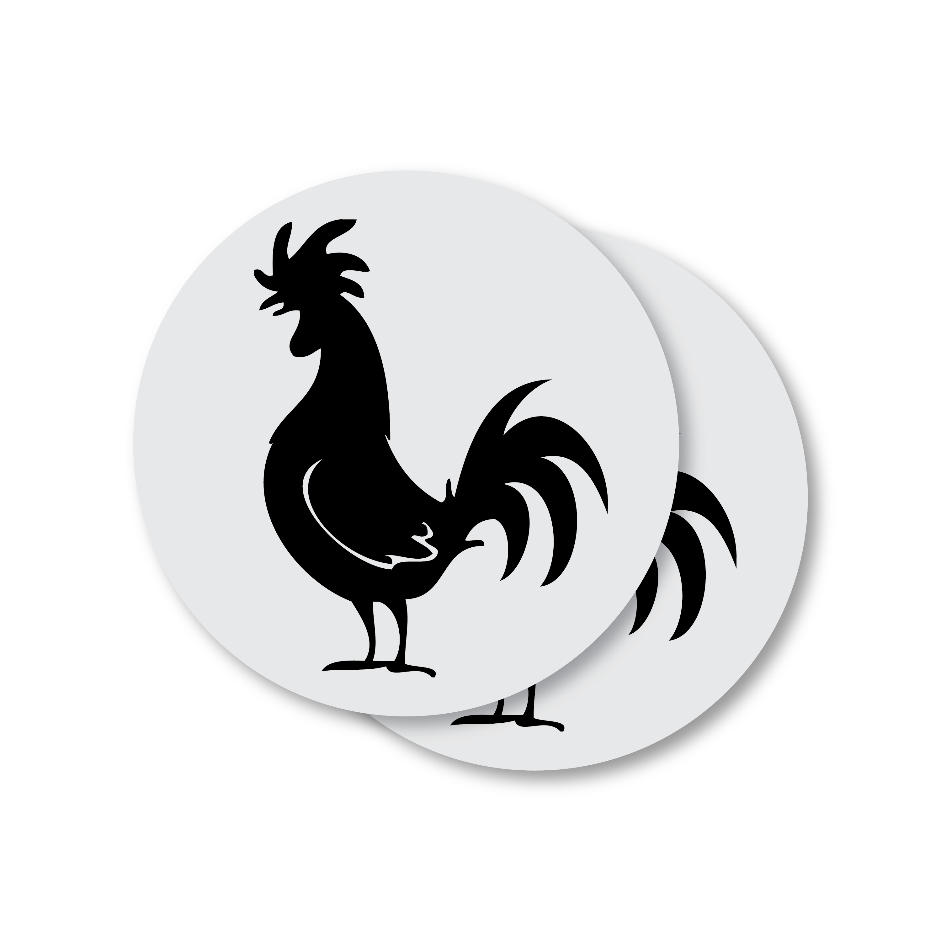 White circle stickers of Sticker Framer Logo Icon.