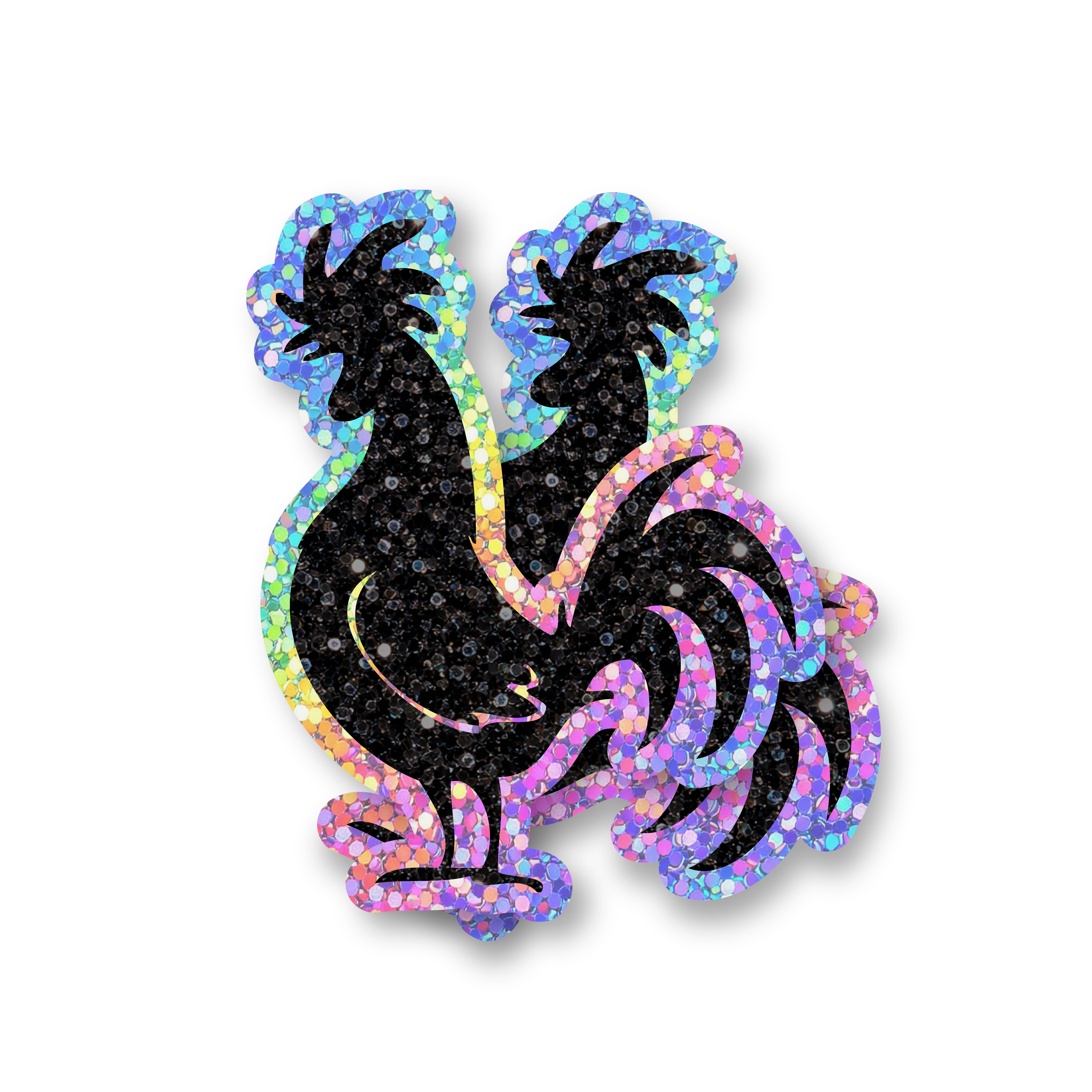 Custom glitter sticker product from Sticker Farmer