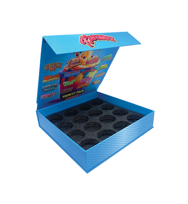 Master box with magneticclosure and foam insert for jars