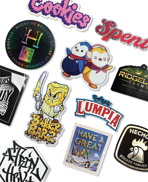 High-quality custom stickers for brands, events, and packaging - die-cut vinyl sticker examples.